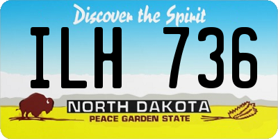 ND license plate ILH736
