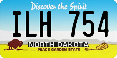 ND license plate ILH754
