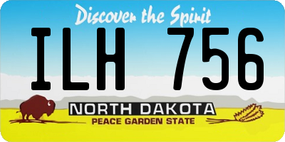 ND license plate ILH756
