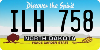 ND license plate ILH758