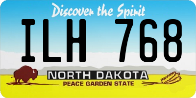 ND license plate ILH768