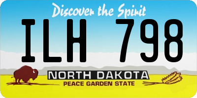 ND license plate ILH798