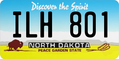 ND license plate ILH801