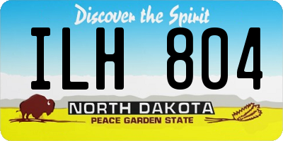 ND license plate ILH804