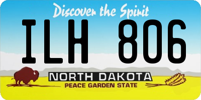 ND license plate ILH806