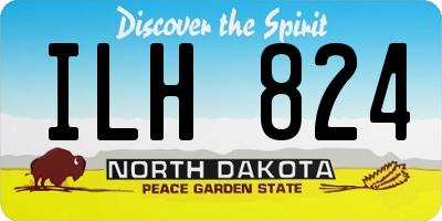 ND license plate ILH824