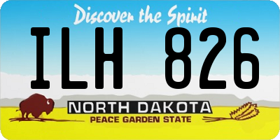 ND license plate ILH826