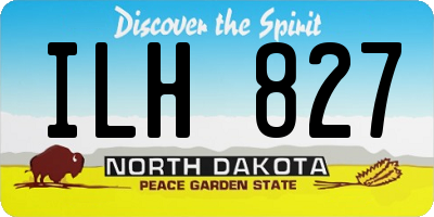 ND license plate ILH827