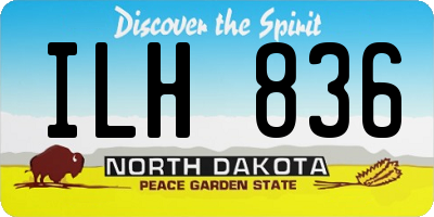 ND license plate ILH836