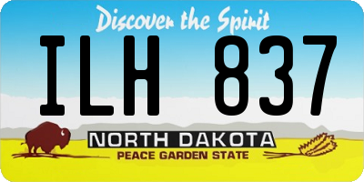 ND license plate ILH837