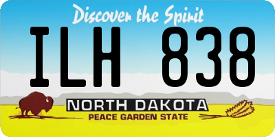 ND license plate ILH838