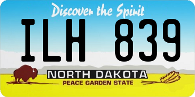 ND license plate ILH839
