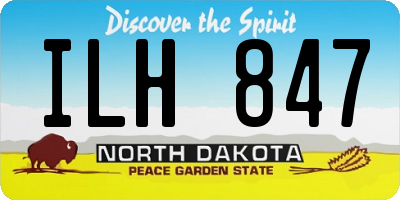 ND license plate ILH847