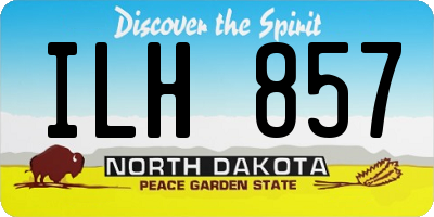 ND license plate ILH857