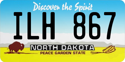ND license plate ILH867