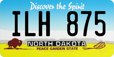 ND license plate ILH875