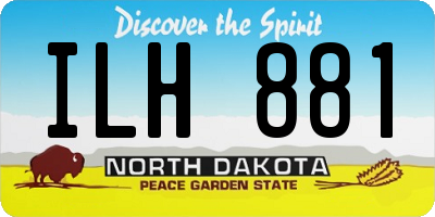 ND license plate ILH881