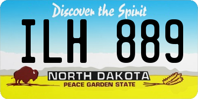 ND license plate ILH889