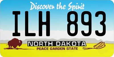 ND license plate ILH893