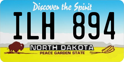 ND license plate ILH894