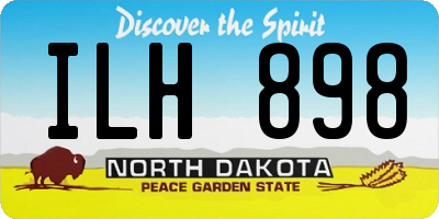 ND license plate ILH898