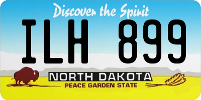 ND license plate ILH899