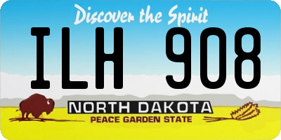 ND license plate ILH908