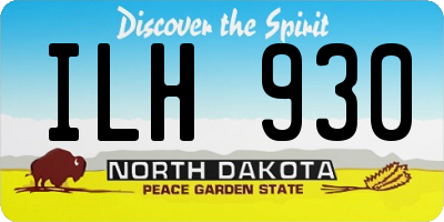 ND license plate ILH930