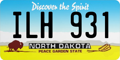 ND license plate ILH931