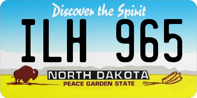 ND license plate ILH965