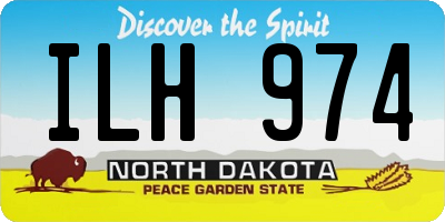ND license plate ILH974