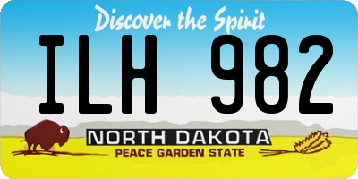 ND license plate ILH982