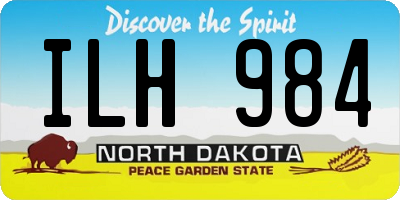 ND license plate ILH984