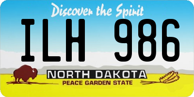 ND license plate ILH986