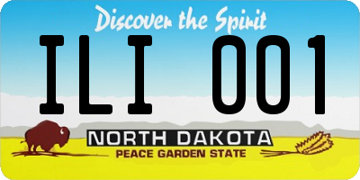 ND license plate ILI001