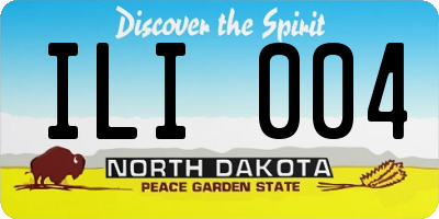 ND license plate ILI004