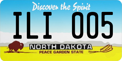ND license plate ILI005