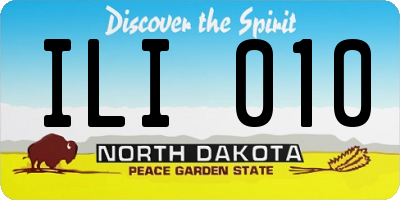ND license plate ILI010