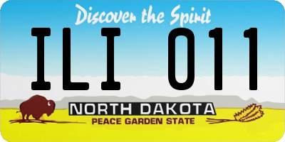 ND license plate ILI011