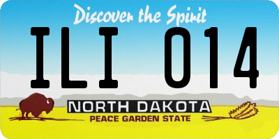 ND license plate ILI014