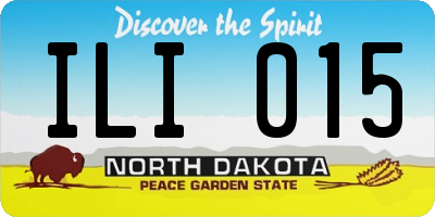 ND license plate ILI015