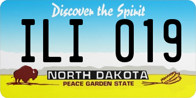 ND license plate ILI019