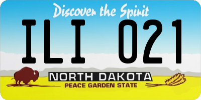 ND license plate ILI021