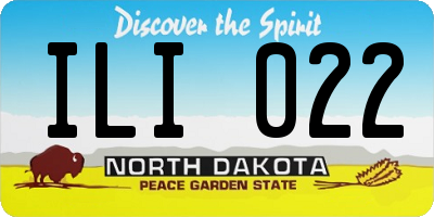ND license plate ILI022