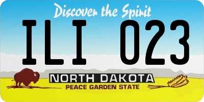 ND license plate ILI023