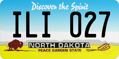 ND license plate ILI027