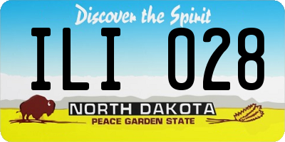 ND license plate ILI028