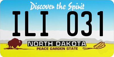 ND license plate ILI031