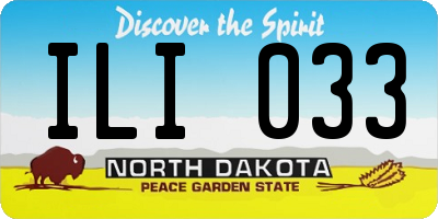 ND license plate ILI033