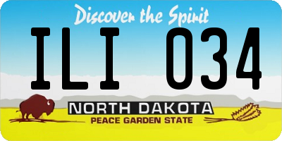 ND license plate ILI034